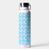 Babyvoetafdrukken, Babyvoet, Voetstappen, Blauw, J Waterfles (Achterkant)