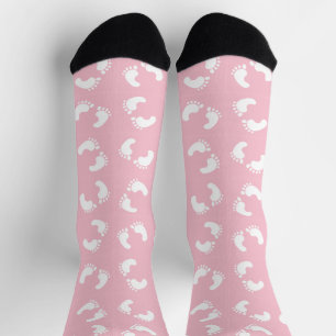 Babyvoetafdrukken, Babyvoet, Voetstappen, Roze Mei Sokken