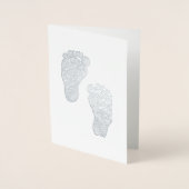 Babyvoetafdrukken Folie Kaarten (Voorkant)