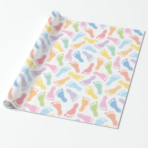 Babyvoetafdrukken Inpakpapier