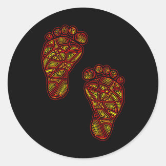 Babyvoetafdrukken Ronde Sticker