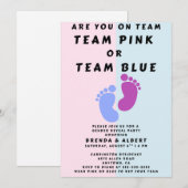Babyvoetjes Geslacht Reveal Feest Kaart (Voorkant / Achterkant)