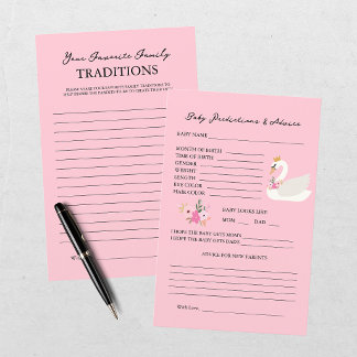 Babyvoorspellingen en advies Baby Shower Kaart