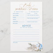 Babyvoorspellingen en -advies Baby Shower-spel (Voorkant)