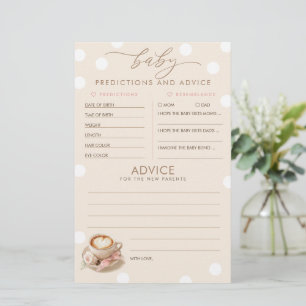 Babyvoorspellingen en -advies Baby Shower-spel