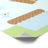 Babywas Baby Shower Welkomstbord Poster (Hoek)