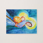 Babywearing Madonna et puzzle d'enfant (Horizontal)