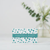 Babyzittend kinderopvangpatroon | Turquoise Visitekaartje (Staand voorkant)