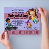 Babyzittend.  sjabloon dagzorg flyer (Hand)