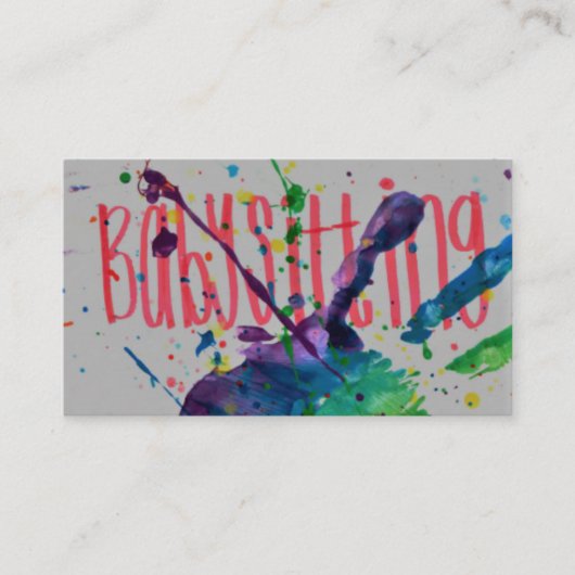 Babyzittend Visitekaartje (Voorkant)