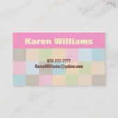 Babyzittende visitekaartjes (Achterkant)