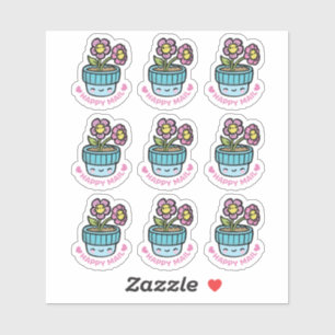 Bac à fleurs Happy Mail Autocollant Vinyl Coupé Pe