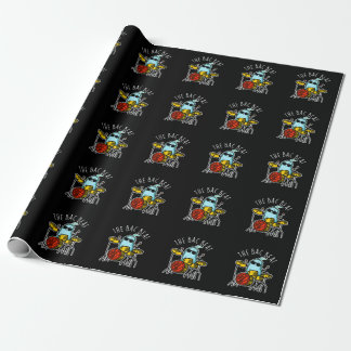 Bac Beat Funny Drummer Bacteria Pun Dark BG Cadeaupapier
