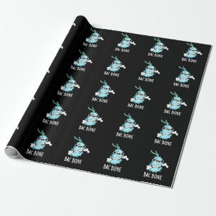 Bac Bone Funny Bacteria Pun Dark BG Cadeaupapier