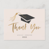 Bac de diplôme et Tassel Gold Foil Blush carte pos (Devant)