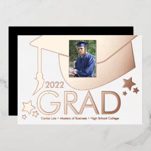 Bac de diplôme photo Faire-part à huile pressée