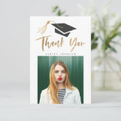 Bac de diplôme Tassel Merci photo Gold Foil (Debout devant)