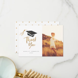 Bac de fin d'études Tassel Gold Foil Merci photo