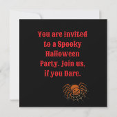 Bac ou traitement Invitation Halloween (Dos)