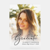 Baccalauréat Élégant Script Photo (Recto)