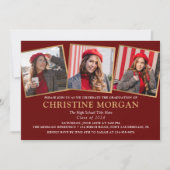 Baccalauréat en or noir Faire-part de la photo (Devant)