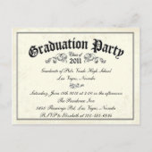 Baccalauréat Invitation style Diplôme (Devant)