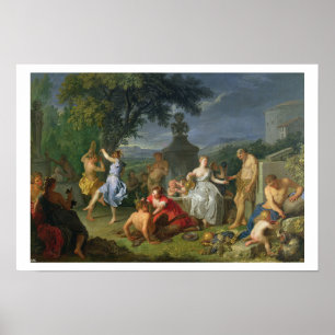 Bacchanal, 1719 (olie op doek) poster