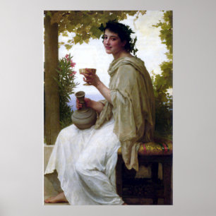 Bacchante door William-Adolphe Bouguereau Poster