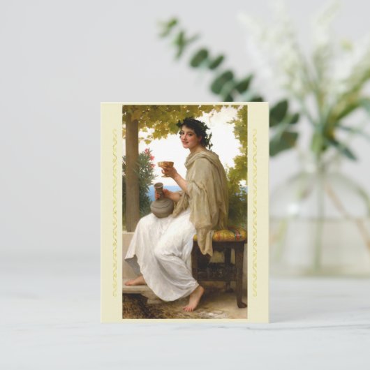 Bacchante door William Bouguereau Briefkaart (Staand voorkant)