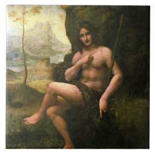 Bacchus, c.1695 (olie op canvas) tegeltje