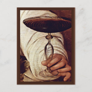 Bacchus, Detail van Michelangelo Merisi da Caravag Briefkaart
