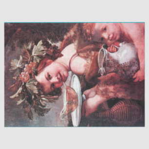 BACCHUS, DRUIVEN EN WITTE WIJN TISSUEPAPIER