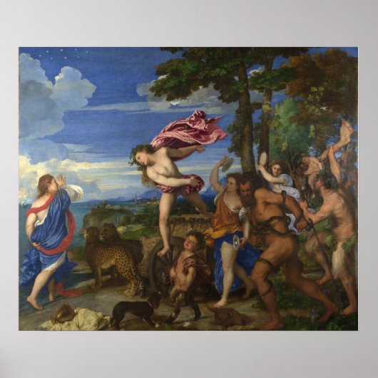 Bacchus en Ariadne, door Titiaan - Poster (Voorkant)