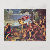 Bacchus en Ariadne " van Tizian (beste kwaliteit) Briefkaart (Voorkant)