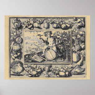 Bacchus God van wijn Poster
