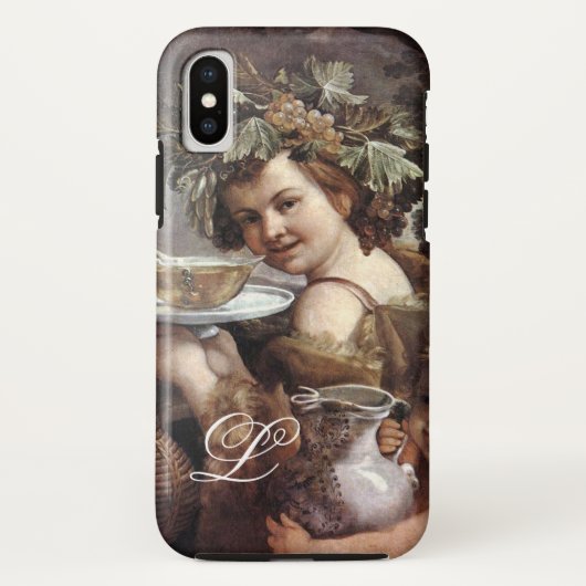 BACCHUS MET DRUIVEN EN WIJNMONOGRAM Case-Mate iPhone CASE (Achterkant)