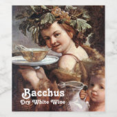 BACCHUS MET DRUIVEN EN WIT WIJN ETIKET (Enkel label)