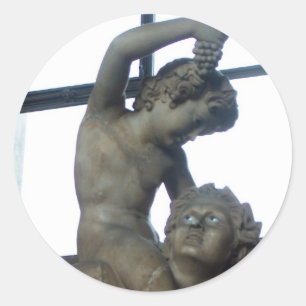 Bacchusbeeld in het Vaticaan Ronde Sticker