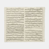 Bach 2nd Cello Suite, Verscheidene Pagina's Manusc Fleece Deken (Voorkant (Horizontaal))