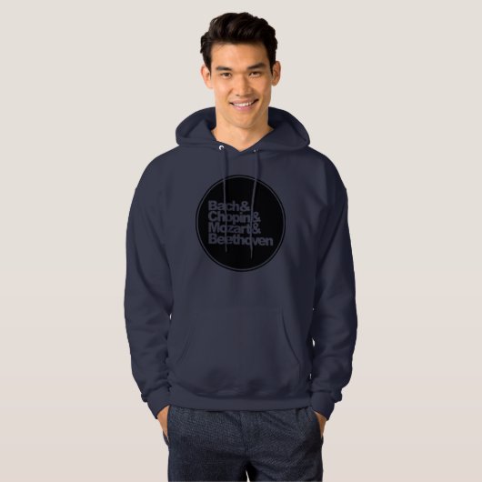 Bach and Chopin and Mozart and Beethoven Hoodie (Voorkant volledig)
