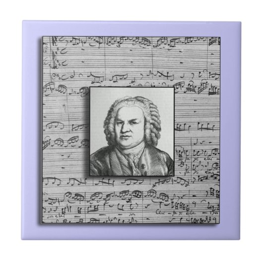 Bach Baroque Music Ceramic Tile Tegeltje (Voorkant)