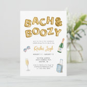 Bach & Boozy Bachelorette Weekend Kaart (Staand voorkant)