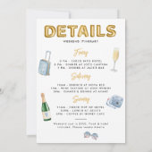 Bach & Boozy Bachelorette Weekend Kaart (Achterkant)