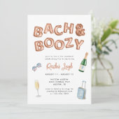 Bach & Boozy Roos Gold Bachelorette Weekend Kaart (Staand voorkant)