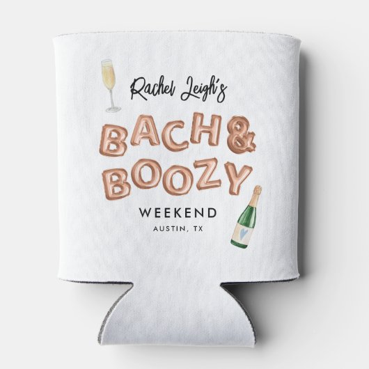 Bach & Boozy Rose Goud Bachelorette Weekend Blikjeskoeler (Achterkant)