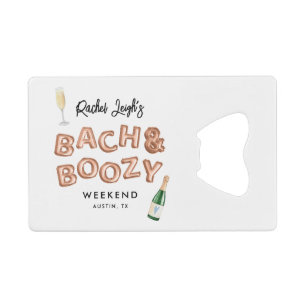Bach & Boozy Rose Goud Vrijgezellenweekend Kredietkaart Flessenopener