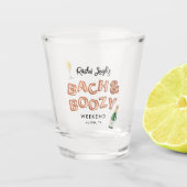 Bach & Boozy Rose Goud Vrijgezellenweekend Shot Glas (Voorkant)