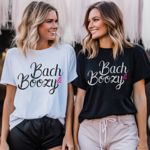 Bach & Boozy Zwart en Roze vrijgezellenfeest T-shirt