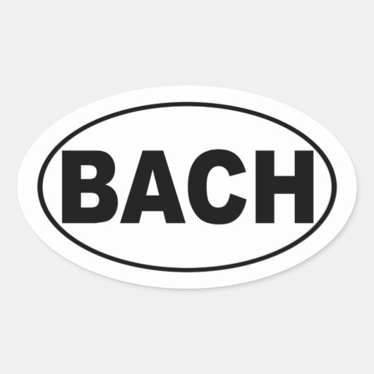 Bach-Bumpersticker Ovale Sticker (Voorkant)