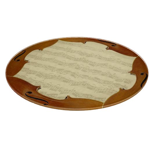 Bach Cello Suite Manuscript in Cello Lijst Snijplank (Hoek)